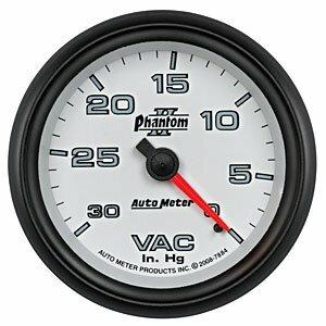 Auto Meter 2-5/8" VACUUM, 0-30 IN HG, PHANTOM II - 7884