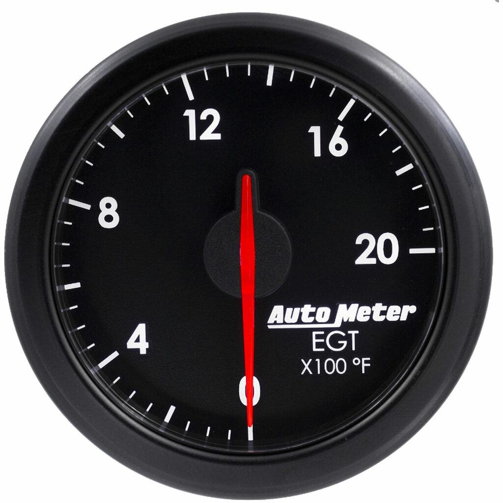 Auto Meter 2-1/16" E.G.T, 0-2000`F, AIRDRIVE, BLACK - 9145-T