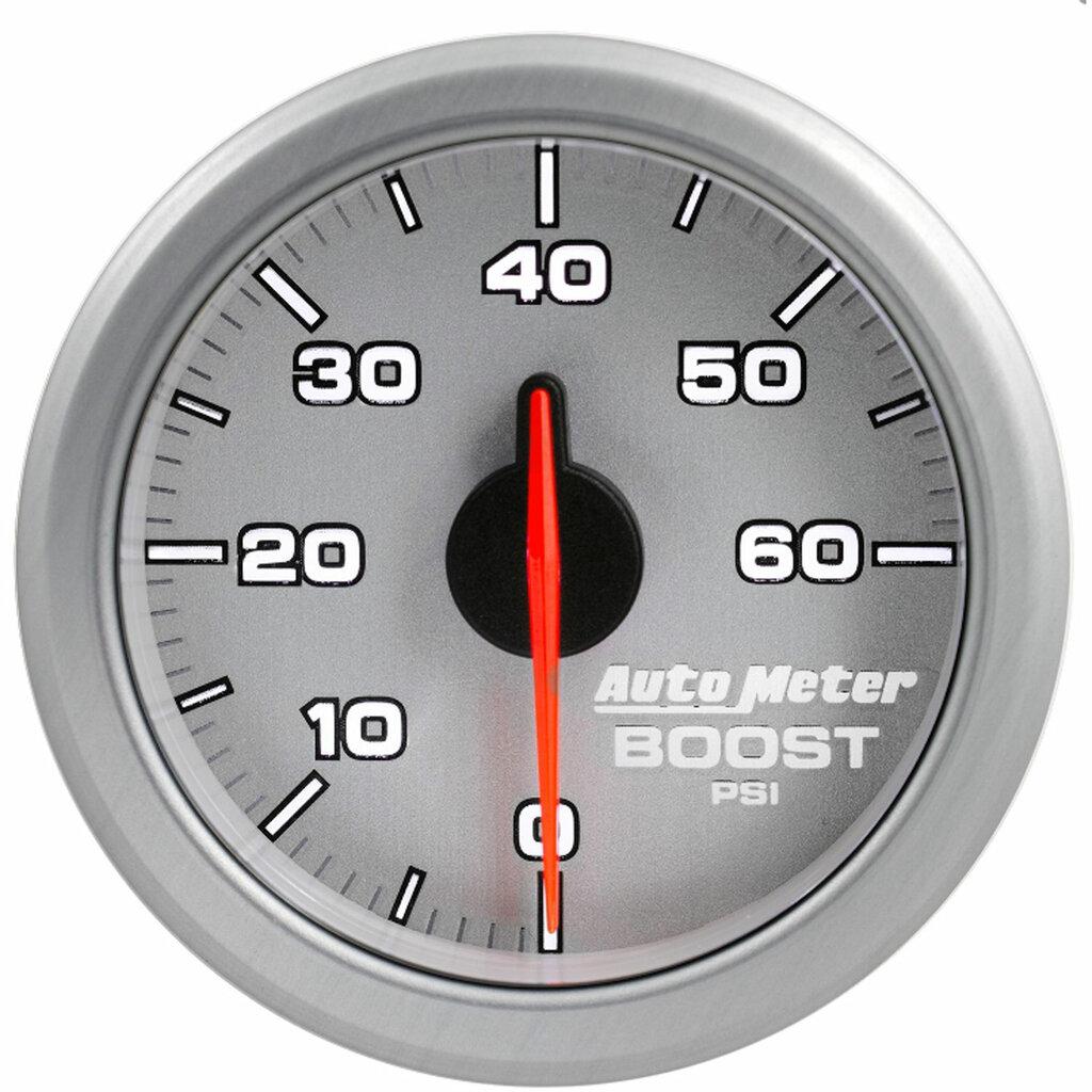Auto Meter 2-1/16" BOOST, 0-60 PSI, AIRDRIVE, SILVER - 9160-UL