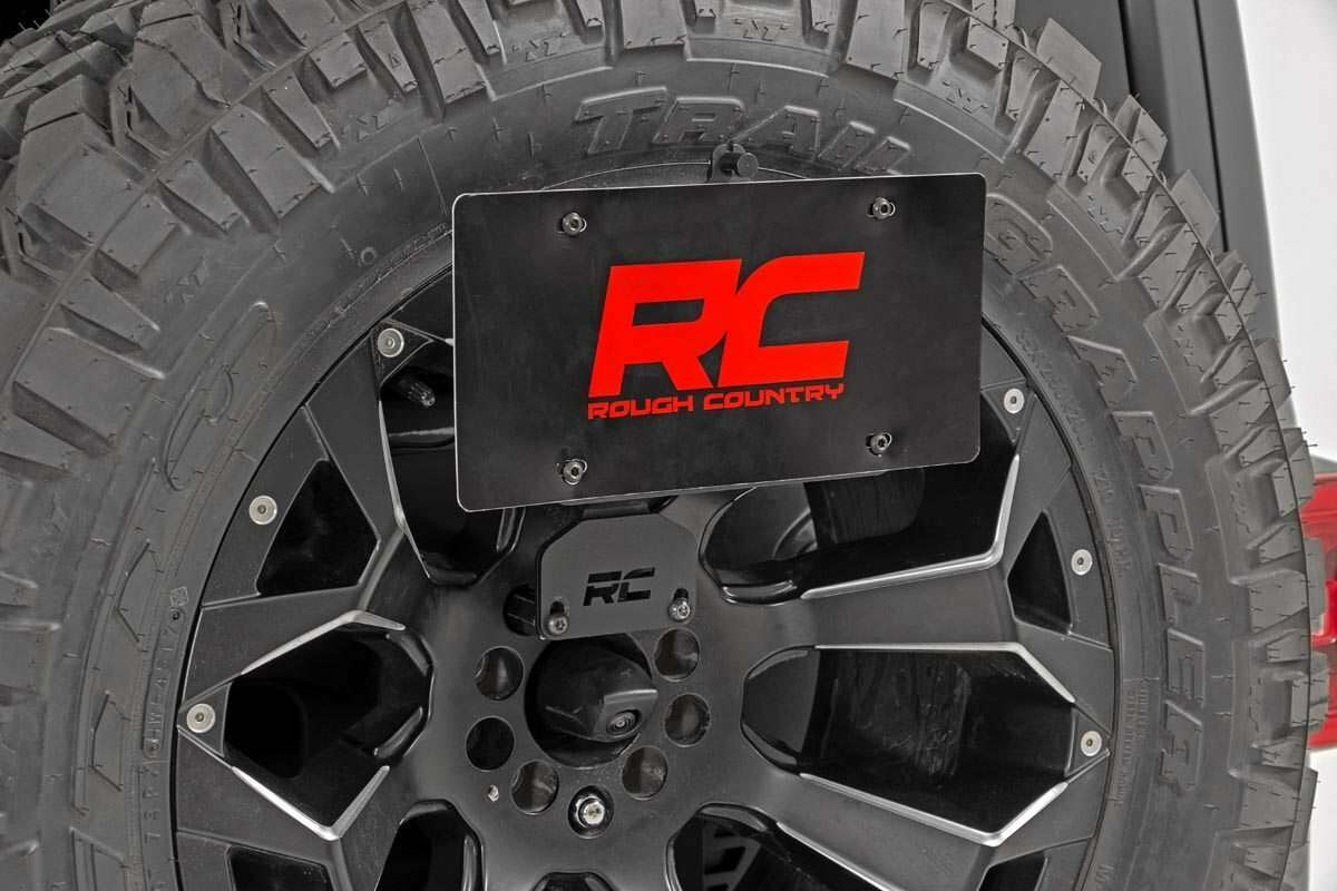 Rough Country Jeep License Plate Adapter (18-20 Wrangler JL) (2018-2020 Wrangler) - 10534