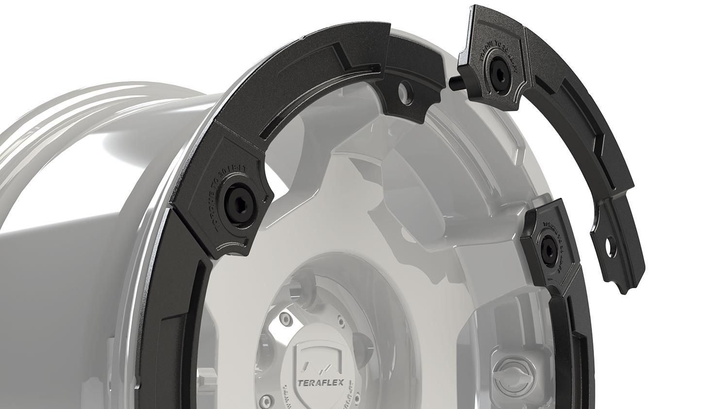 Teraflex Modular Rash Ring Kit w/ Hardware Black 6-Spoke - 1056012