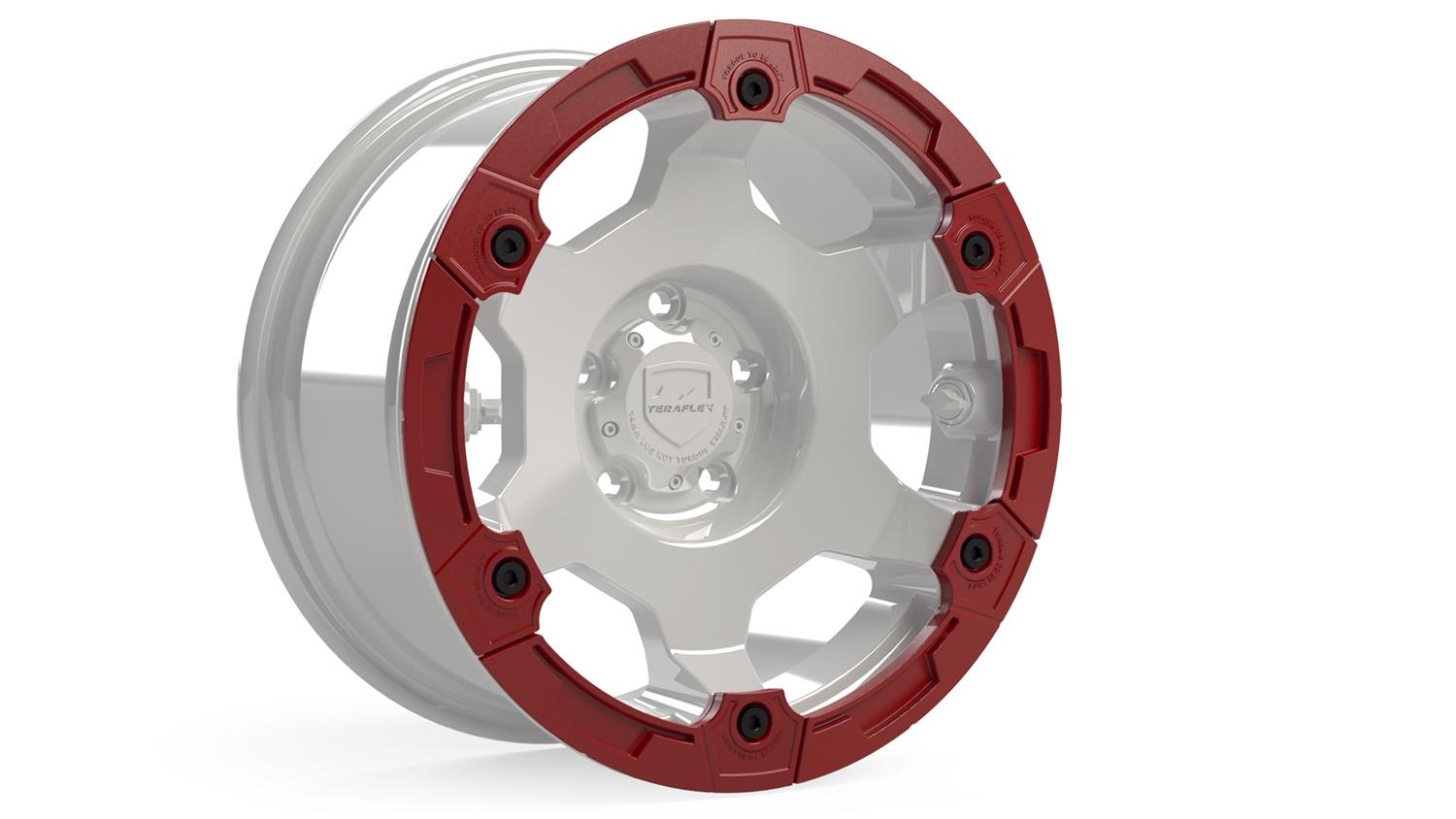 Teraflex Modular Rash Ring Kit w/ Hardware Red 6-Spoke - 1056014