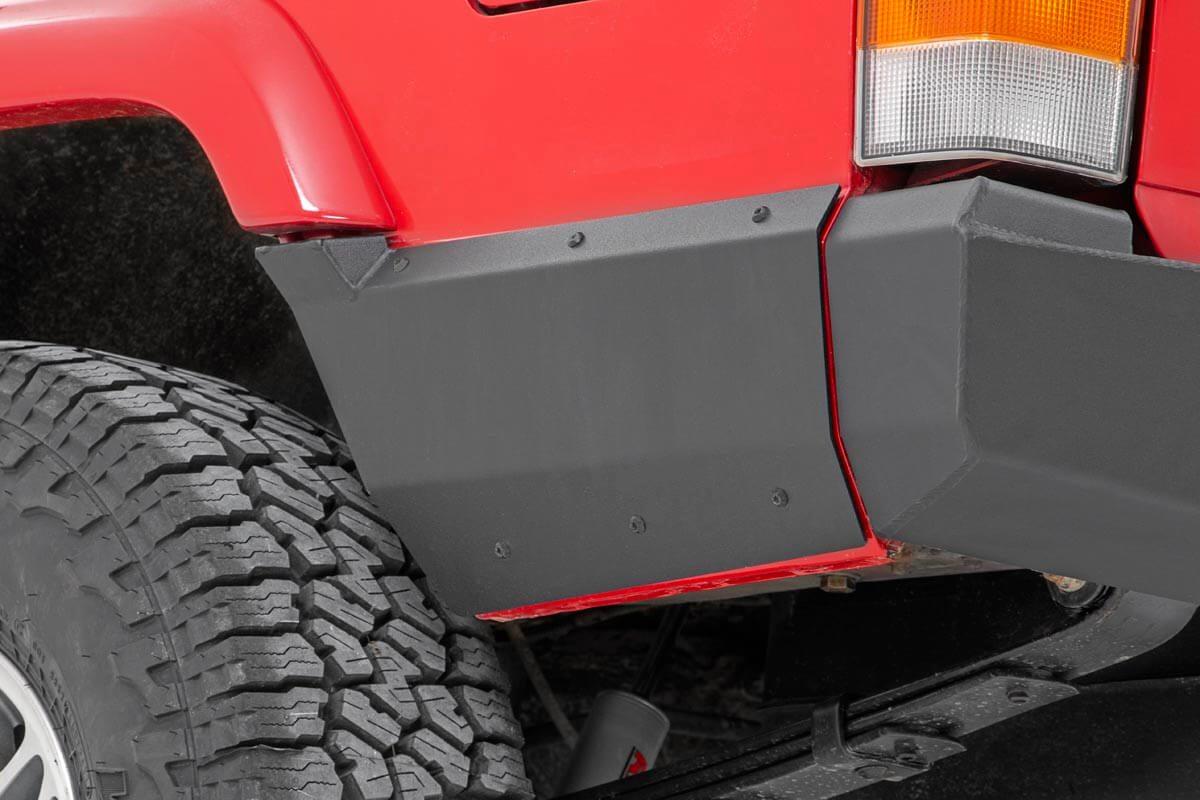 Rough Country Jeep Rear Lower Quarter Panel Armor for Factory Flare (97-01 Cherokee XJ) (1997-2001 Cherokee) - 10571