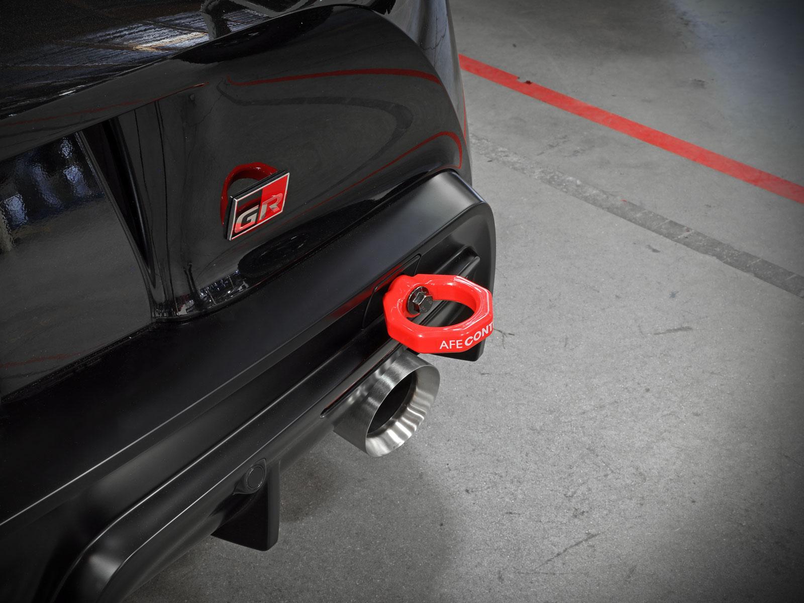 aFe CONTROL Rear Tow Hook Red (2020-2021 GR Supra, GR Supra, GR Supra) - 450-721002-R