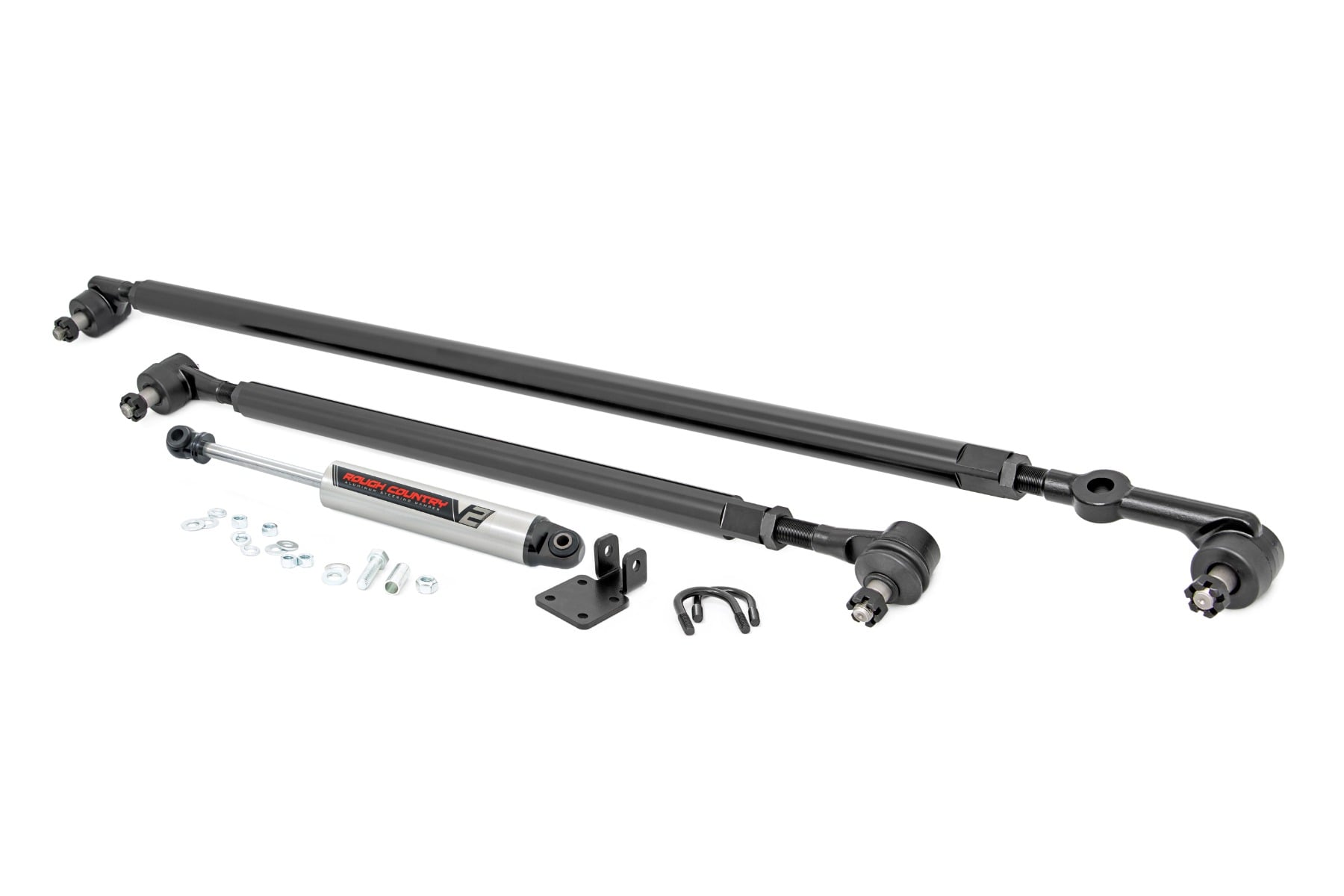Rough Country HD Steering Kit V2 Stabilizer Combo Jeep Cherokee XJ/Comanche MJ/Wrangler TJ (1984-1998 Cherokee, Comanche, Grand Cherokee) - 10613V2