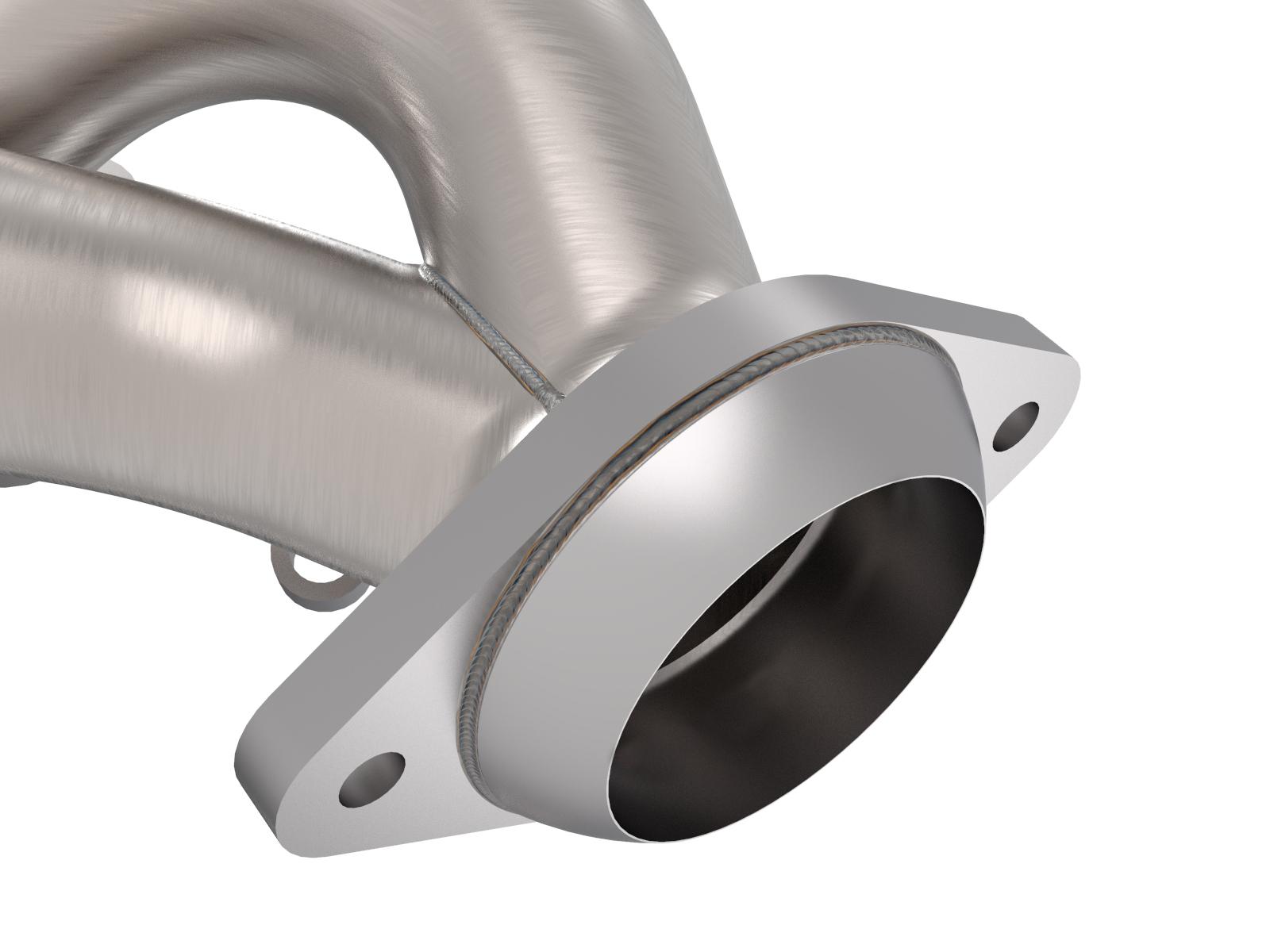 AFE Twisted Steel 409 Stainless Steel Short Tube Header (Ford Mustang 11-17 V6-3.7L) - 48-43031