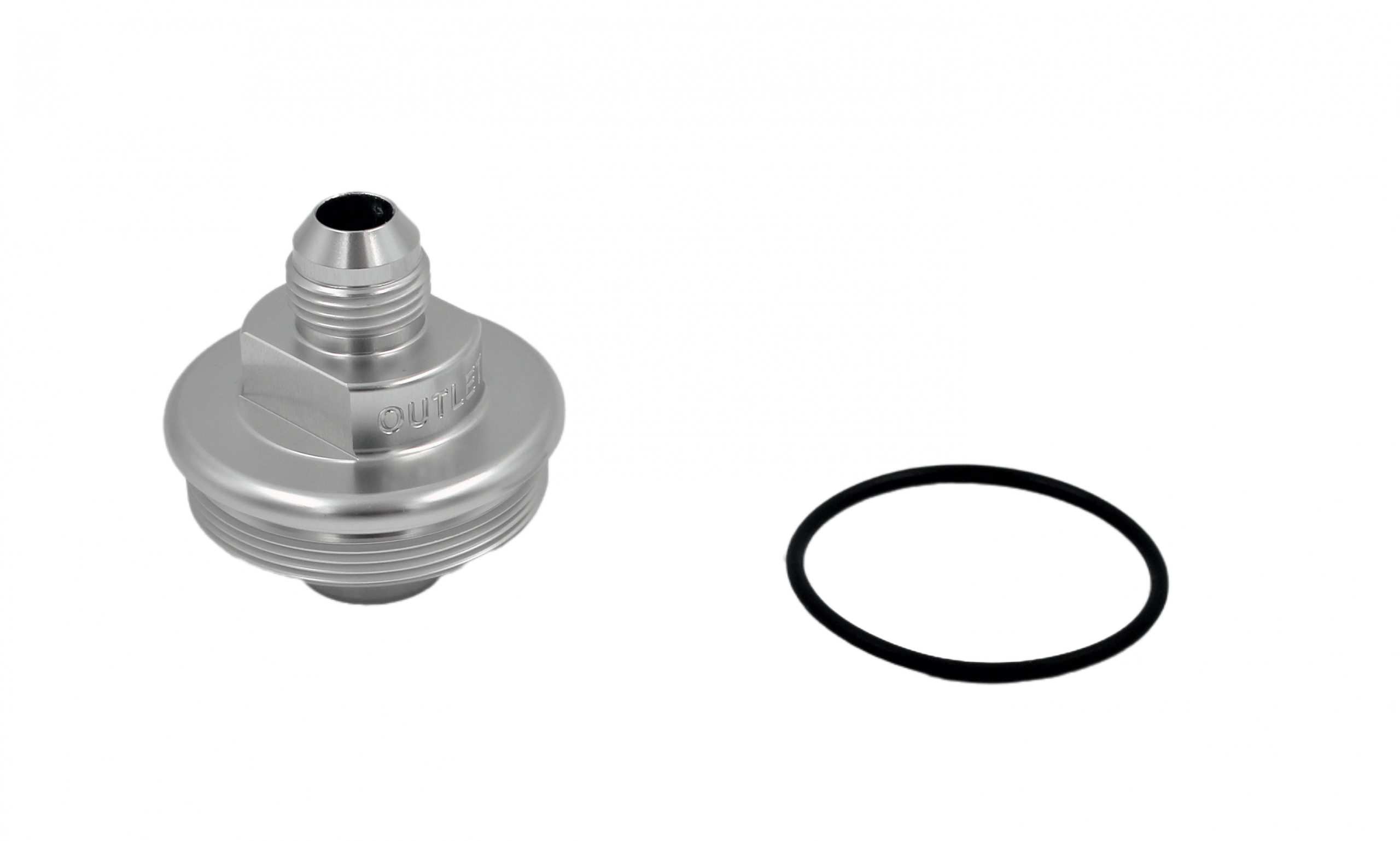 Fuelab Fuel Filter Outlet Cap -8AN Clear - 108020101-2