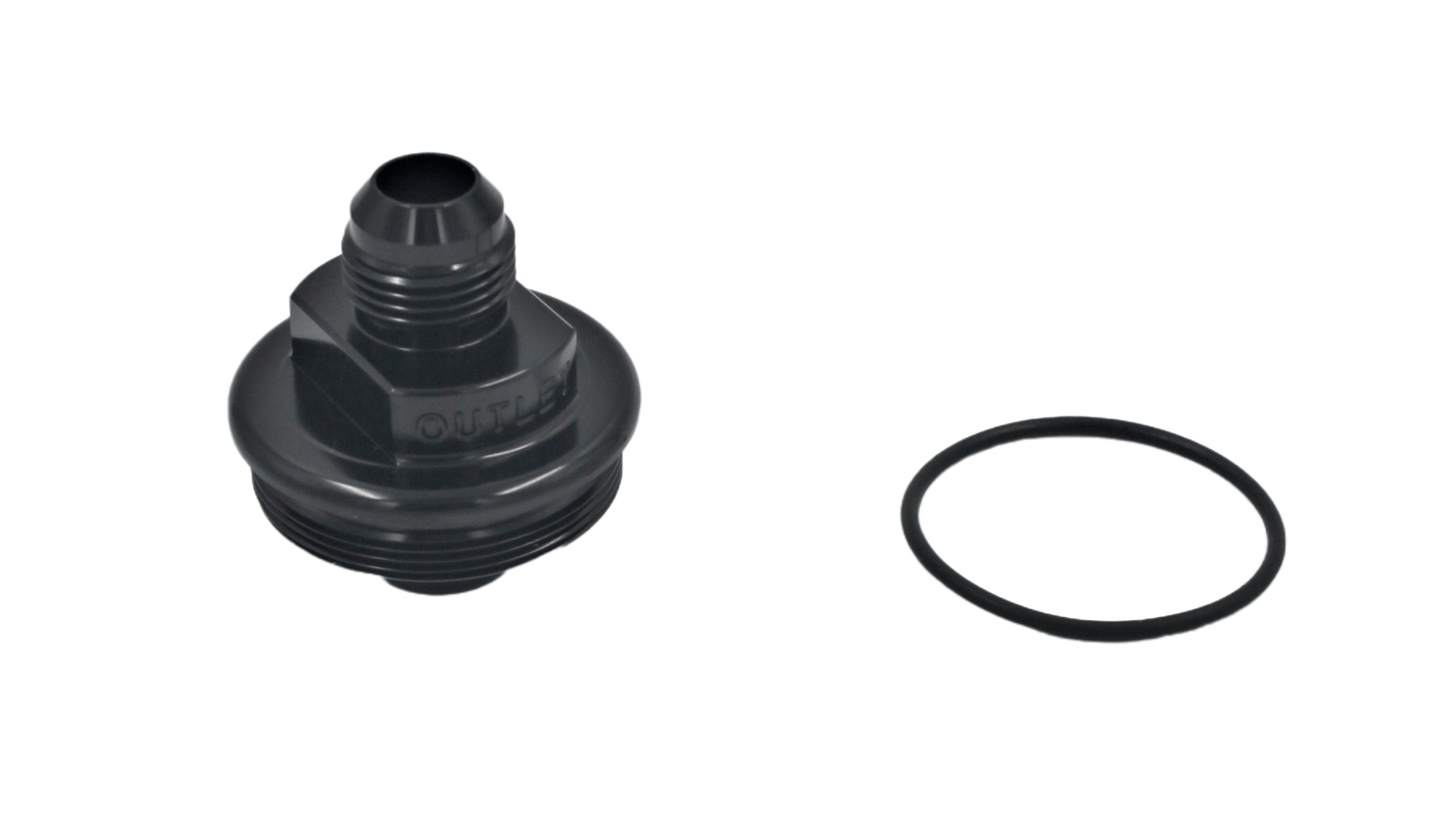 Fuelab Fuel Filter Outlet Cap -10AN Black - 108020101-7