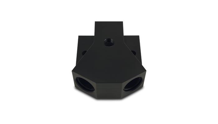 Vibrant Performance Y-Block Adapter With 1/8" Npt Port, Single Size: -8 Orb, Dual Size: -8 Orb - 10893