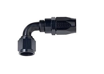 Fragola #4 X 90 Power Flow Hose End  Black - 109004-BL