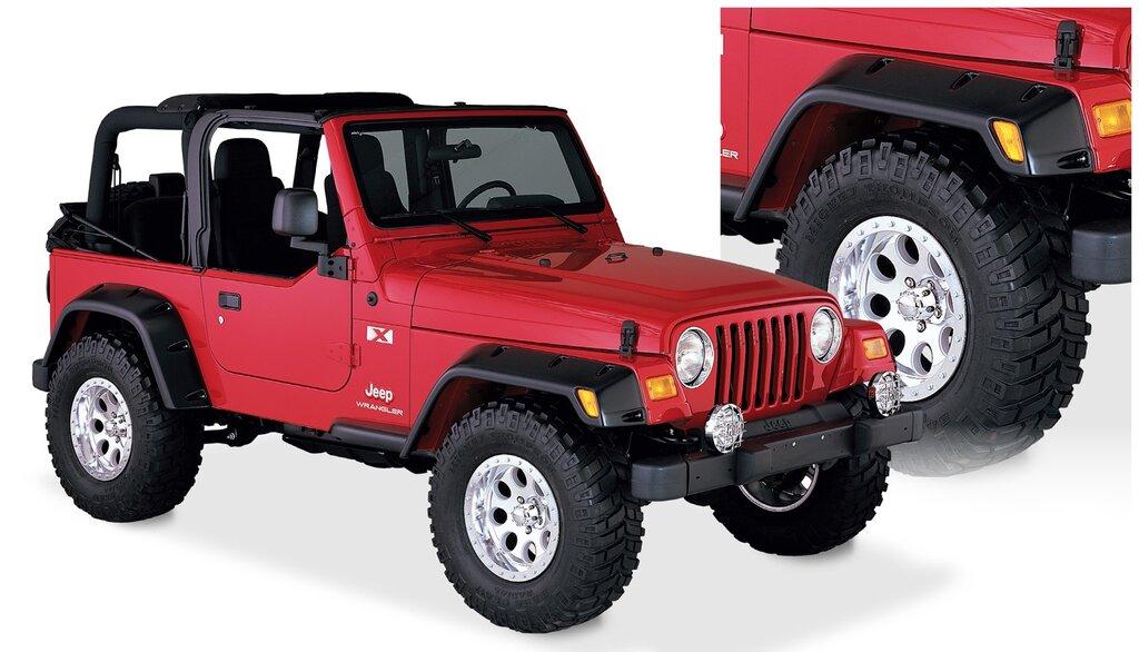 Bushwacker Fender Flares Pocket Style 4Pc (1997-2006 Wrangler) - 10908-07
