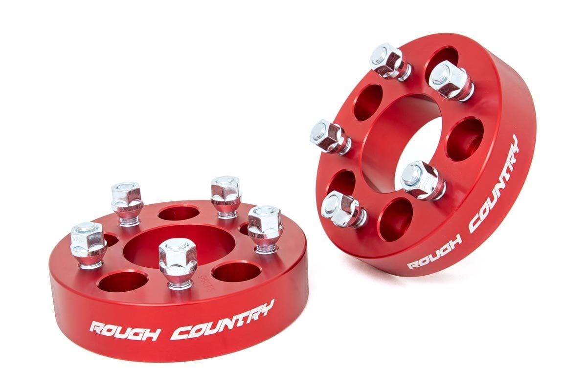 Rough Country 1.5-inch Wheel Spacers (Pair Red) - 1090RED