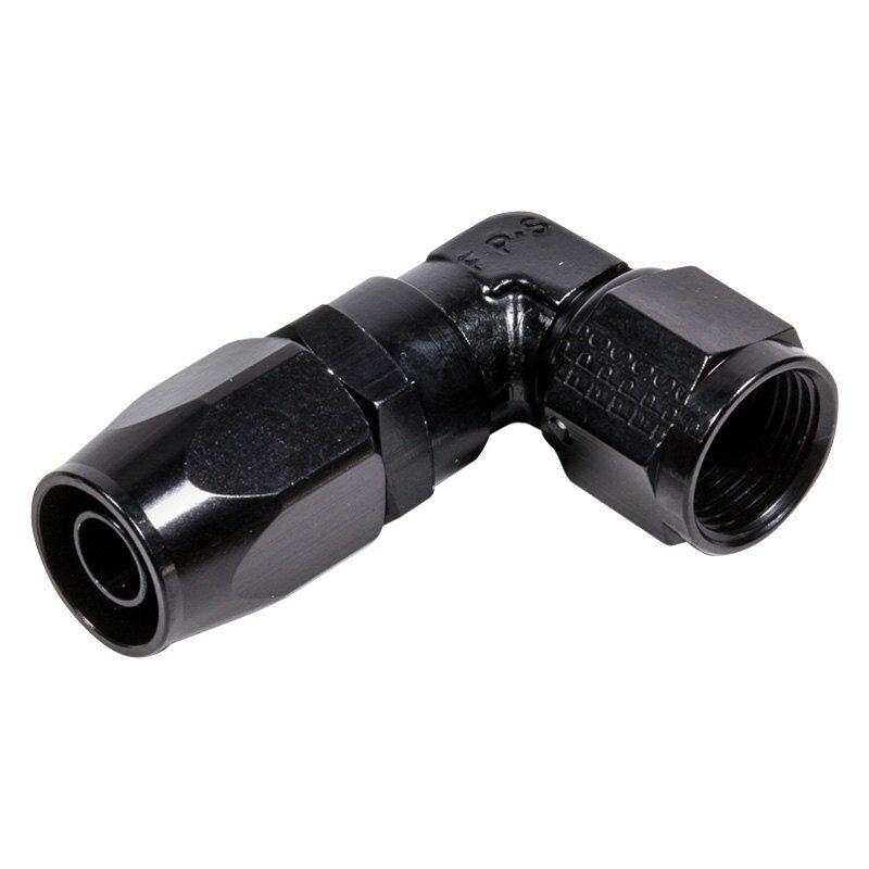 Fragola #8 X 90 Low Profile Forged Hose End  Black - 109108-BL