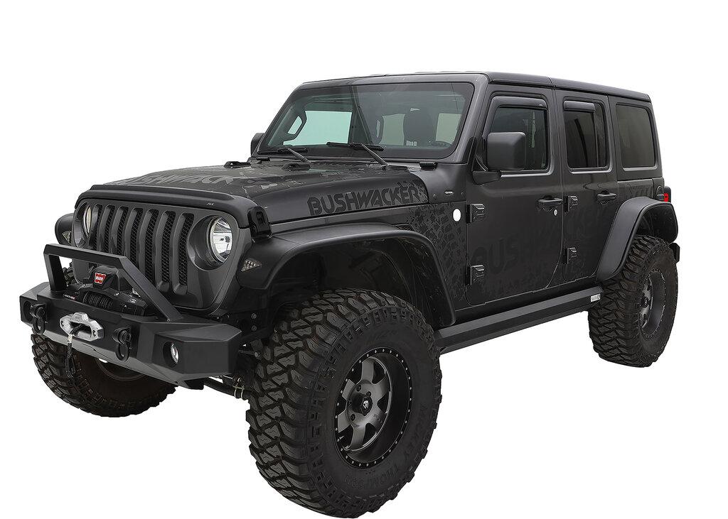 Bushwacker Fender Flares Flat Style 4Pc (2018-2021 Wrangler) - 10923-07