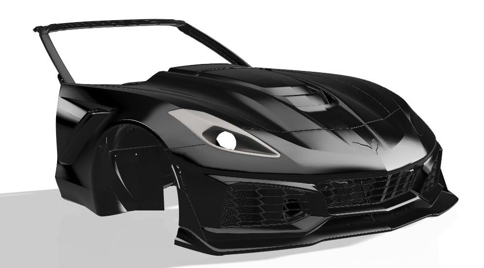 Lenz Composites ABS Headlight Intake Duct (2014-2019 Corvette C7)