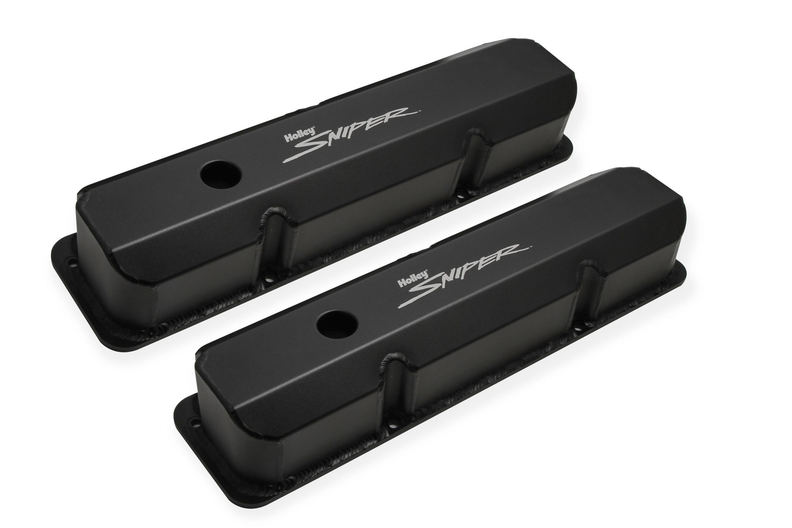 Holley Aluminum Valve Cover Set (1958-1976 F-350, Galaxie 500, GT40, 300, Custom, F-100, F-250, F-150, Custom 500, Del Rio Wagon, Fairlane, Galaxie, LTD, F-500, Club, Country Sedan, Country Squire, Courier Sedan Delivery, Custom 300, Mustang, Ranch Wagon,