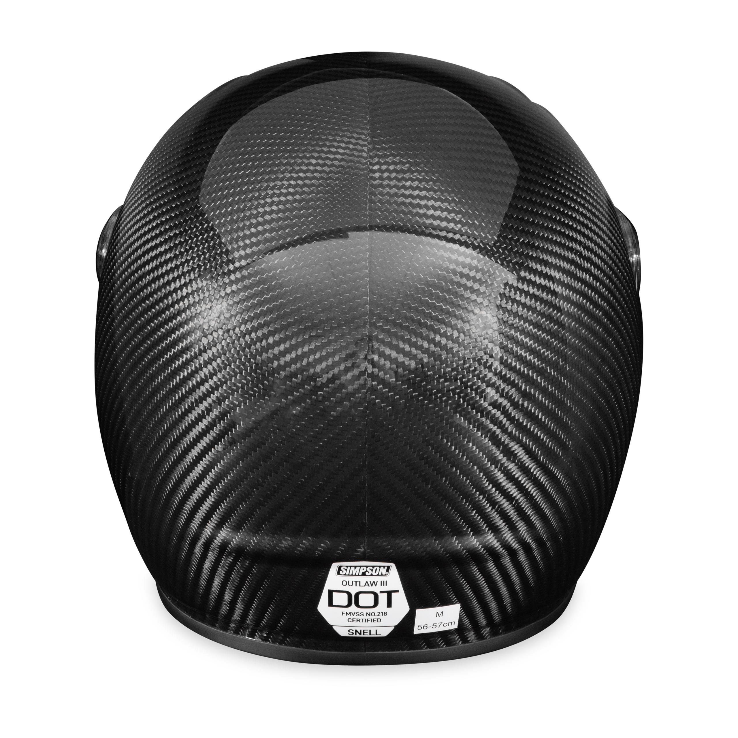 Simpson Racing Motorcycle Outlaw Bandit 3 Helmet - Carbon Fiber - OB3CXL