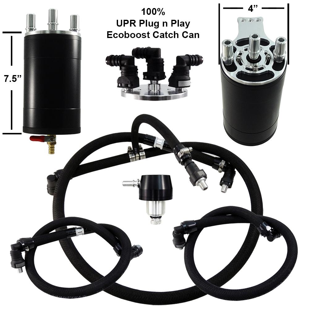 UPR 5024-80-1-CSS 2011-2014 F150 Ecoboost 3.5L Plug N Play 4" MEGA Catch Can CSS
