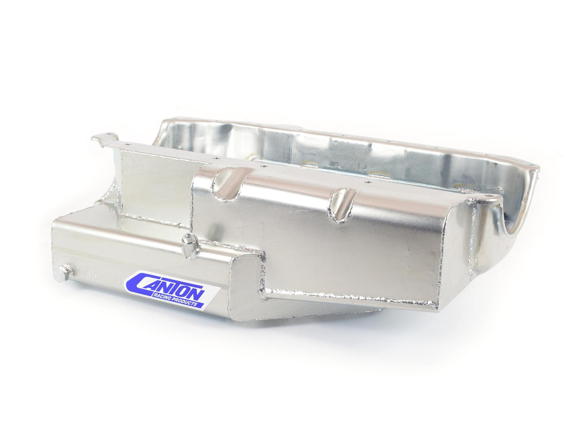 Canton Racing Oil Pan Small Block Chevy Shallow Open Chassis Circle Track Pan - 11-196