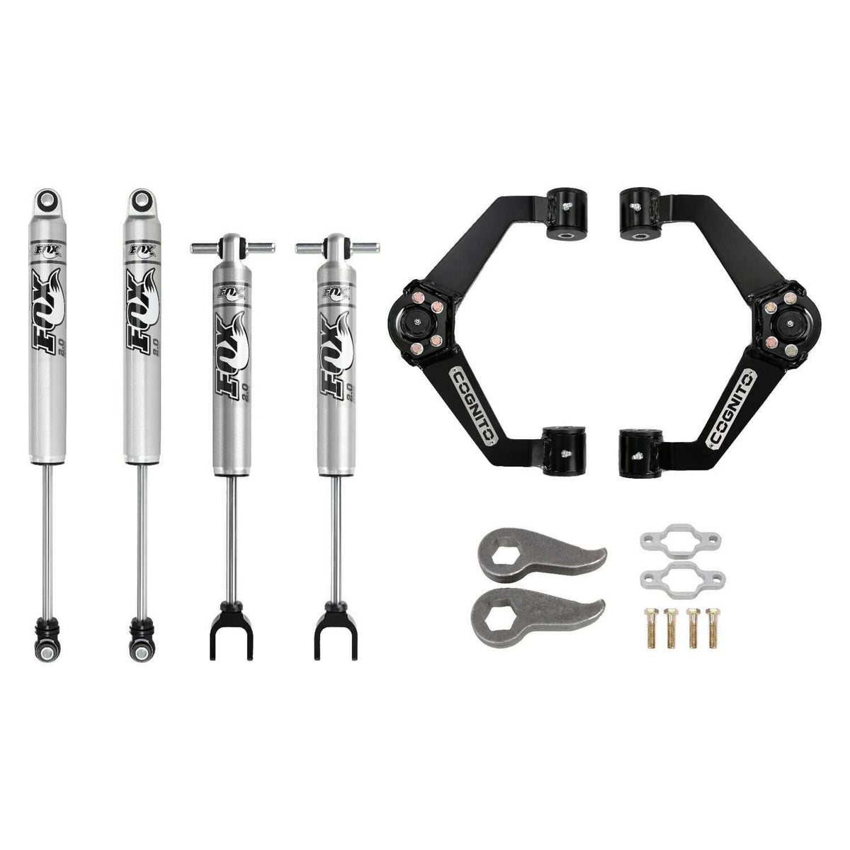 Cognito Motorsports Cognito 3-Inch Performance Leveling Kit with Fox PS 2.0 IFP Shocks for 11-19 Silverado/Sierra 2500/3500 2WD/4WD - 110-P0928