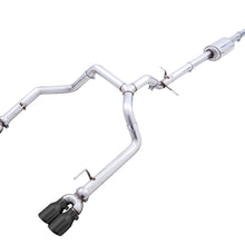 AWE 0FG Catback Split Rear Exit Exhaust for 4th Gen Silverado/Sierra 1500 5.3L (With Bumper Cutouts) - Quad Diamond Black Tips - 3015-43202
