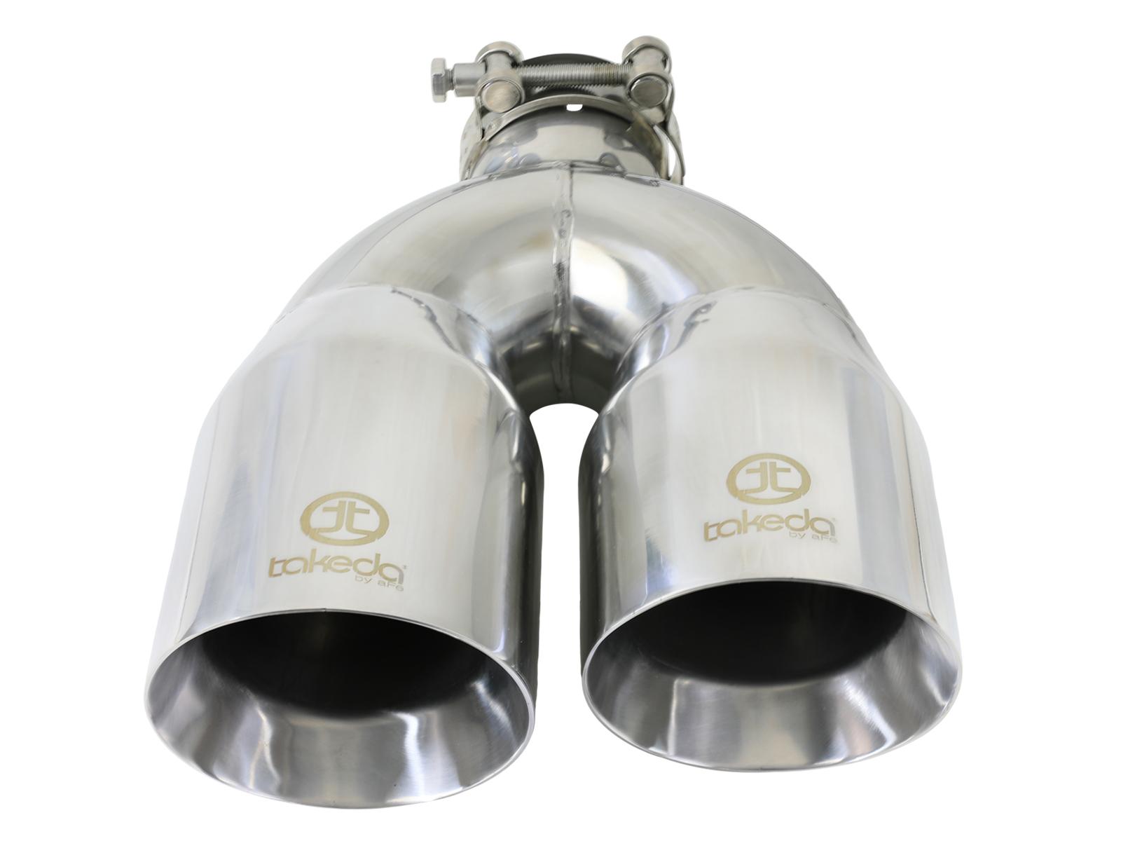AFE Takeda 304 Stainless Steel Clamp-on Exhaust Tip Polished - 49T25484-P121