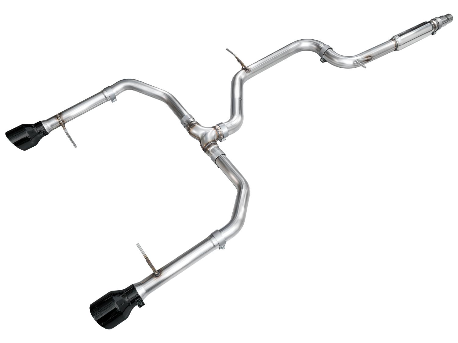AWE Track Edition Exhaust for MK7.5 GLI - Diamond Black Tips (2022-2026 Jetta GLI) - 3020-33275