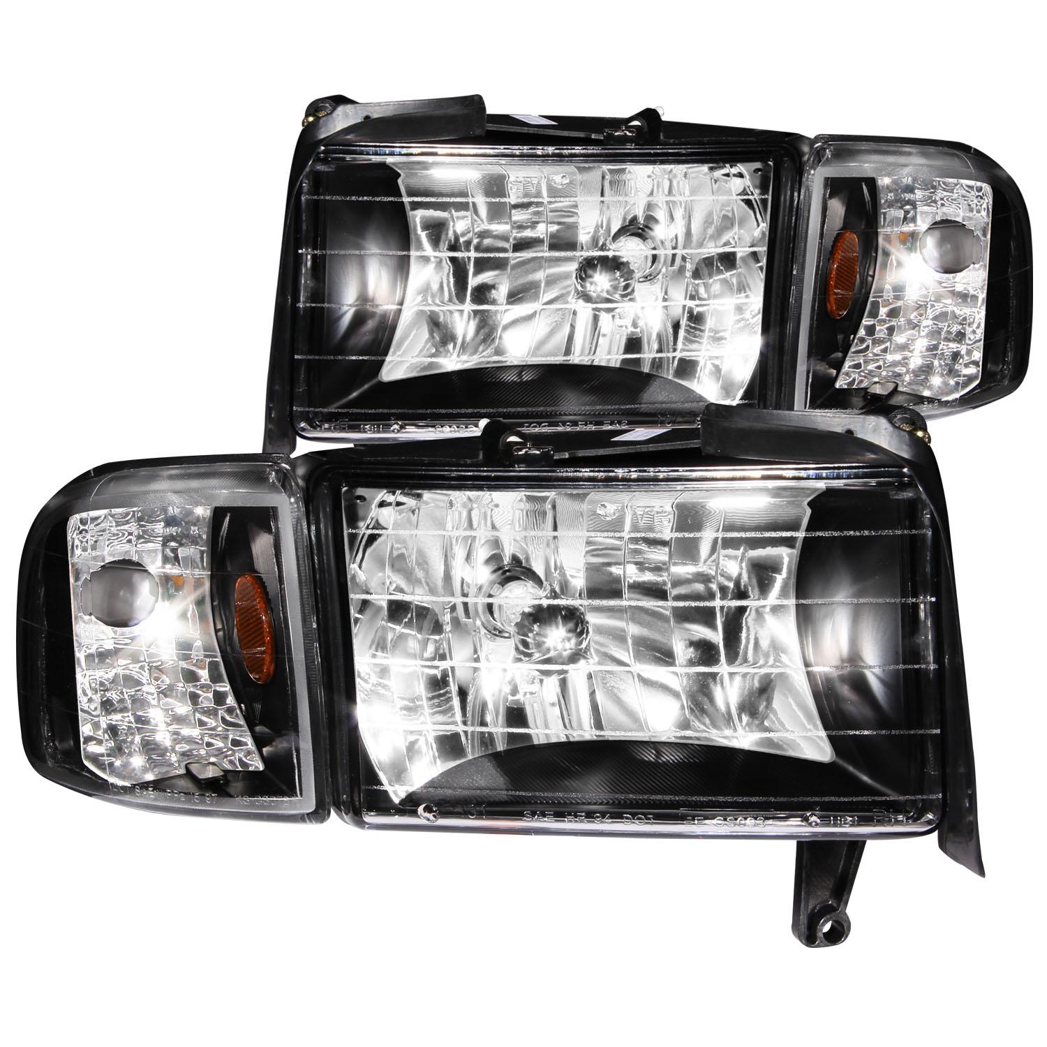 ANZO Crystal Headlight Set (1994-2002 Ram 1500, Ram 2500, Ram 3500) - 111067