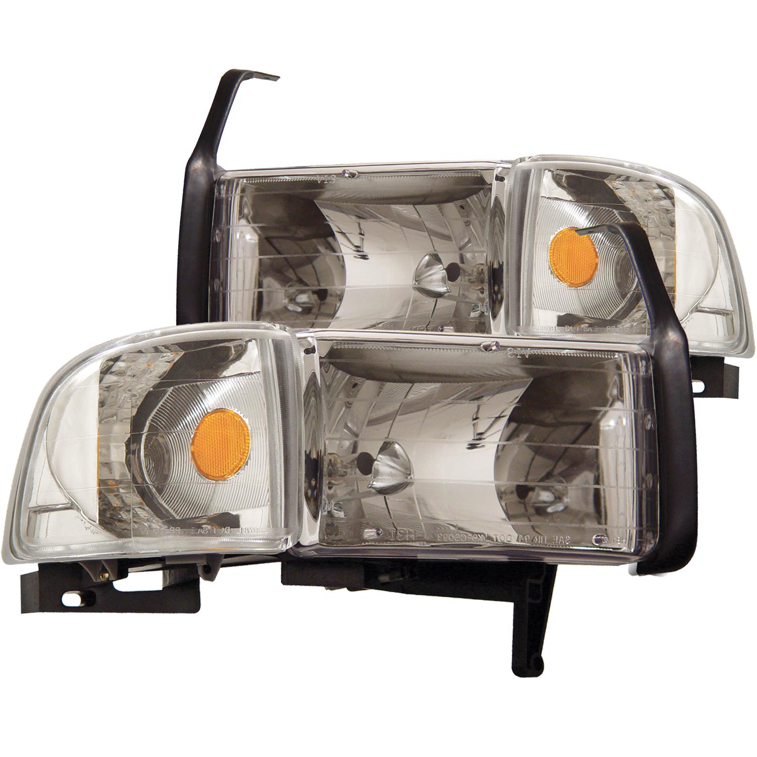 ANZO Crystal Headlight Set (1994-2002 Ram 1500, Ram 2500, Ram 3500) - 111068