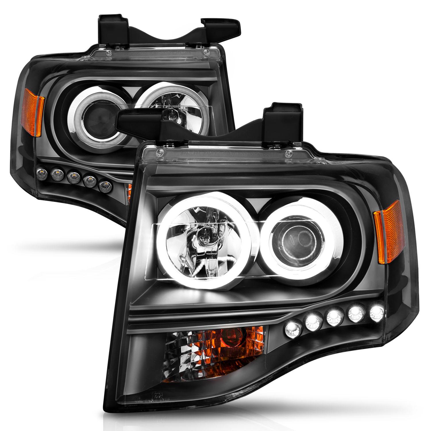 ANZO Projector Headlight Set W/Halo (2007-2014 Expedition) - 111113