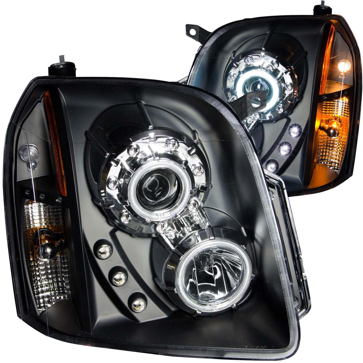 ANZO Projector Headlight Set W/Halo (2007-2014 Yukon, Yukon XL 1500, Yukon XL 2500) - 111148