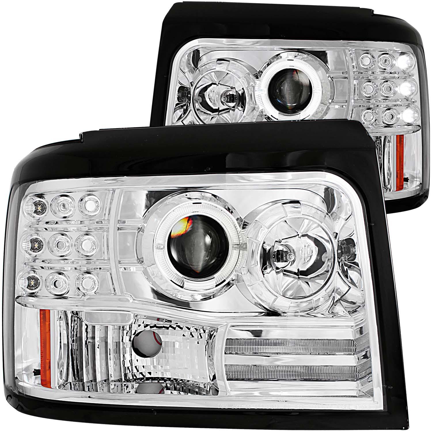 ANZO Projector Headlight Set W/Halo (1992-1997 Bronco, F-150, F-250, F-250 HD, F-350) - 111183
