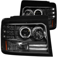 ANZO Projector Headlight Set W/Halo (1992-1997 Bronco, F-150, F-250, F-250 HD, F-350) - 111184