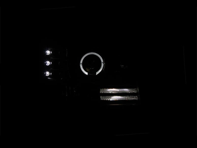 ANZO Projector Headlight Set W/Halo (1992-1997 Bronco, F-150, F-250, F-250 HD, F-350) - 111184
