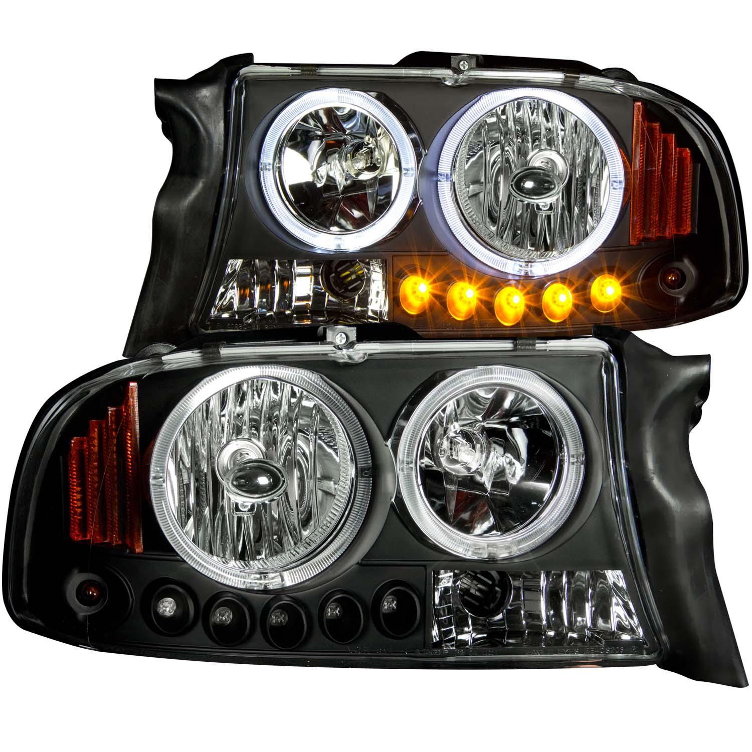 ANZO Crystal Headlight Set W/Halo (1997-2004 Dakota, Durango) - 111194