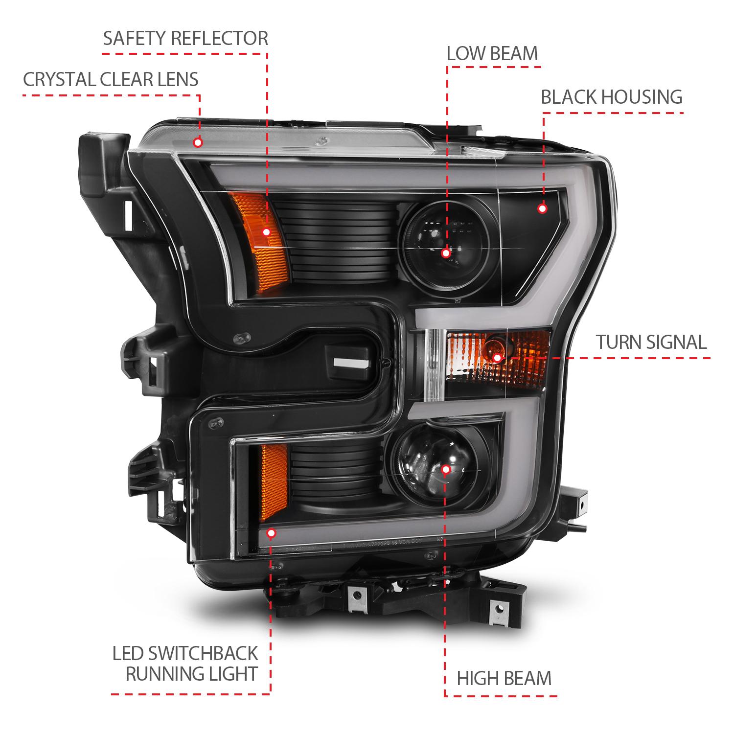 ANZO Projector Headlight Set (2015-2015 F-150) - 111357