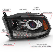 ANZO Anzo Usa Projector Headlights W/ Halo (2009-2018 Ram 1500, Ram 2500, Ram 3500, 1500, 2500, 3500) - 111439