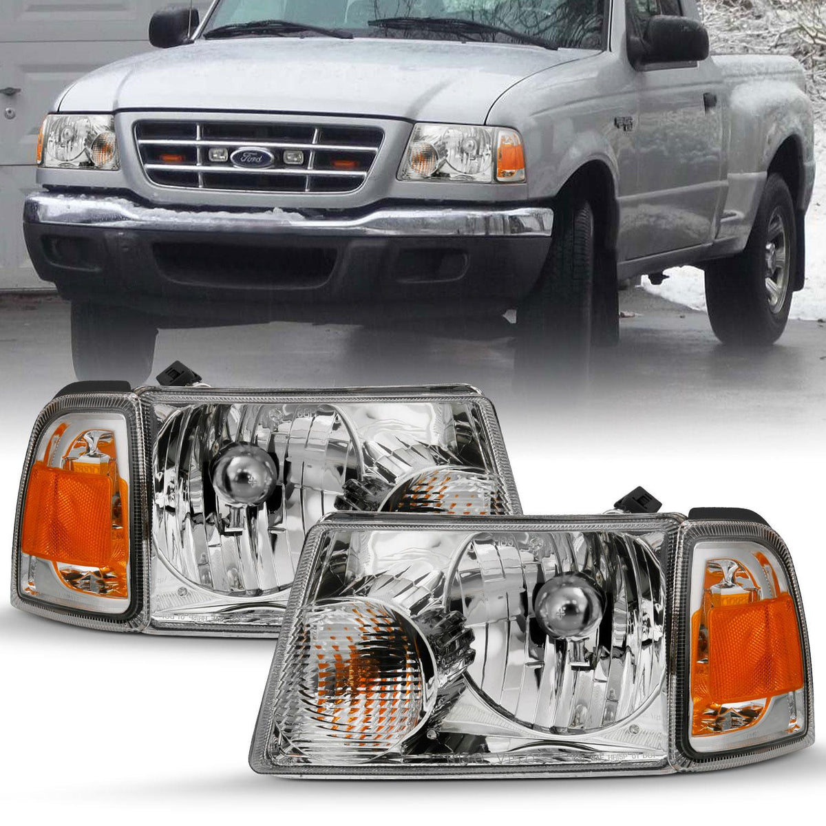 ANZO Crystal Headlight (2001-2011 Ranger) - 111484