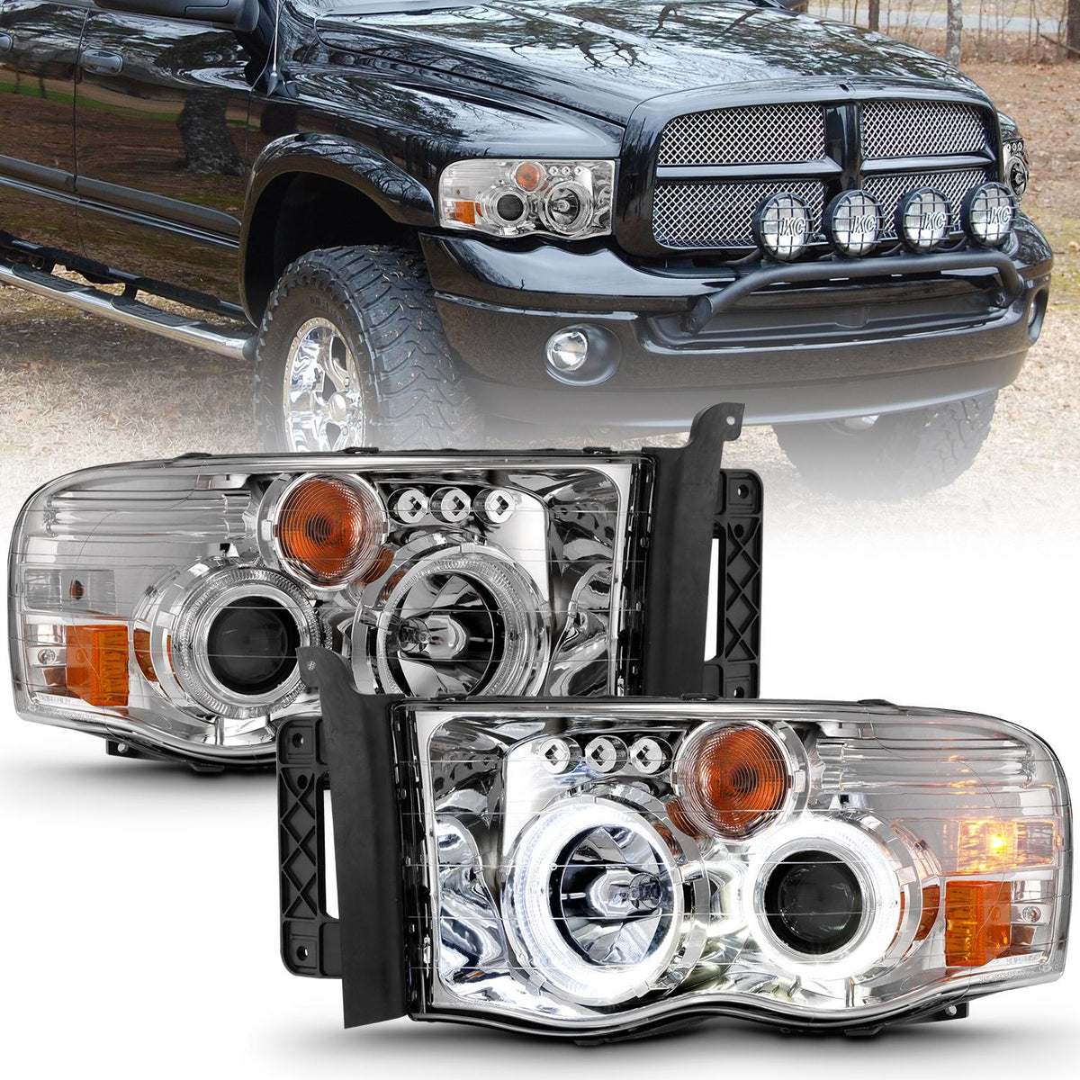 ANZO Projector Headlight (2002-2005 Ram 1500, Ram 2500, Ram 3500) - 111491