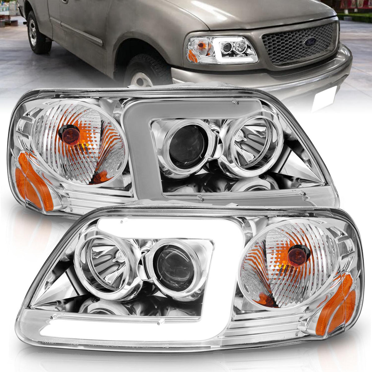 ANZO Crystal Headlight (1997-2004 Expedition, F-150, F-150 Heritage, F-250) - 111504