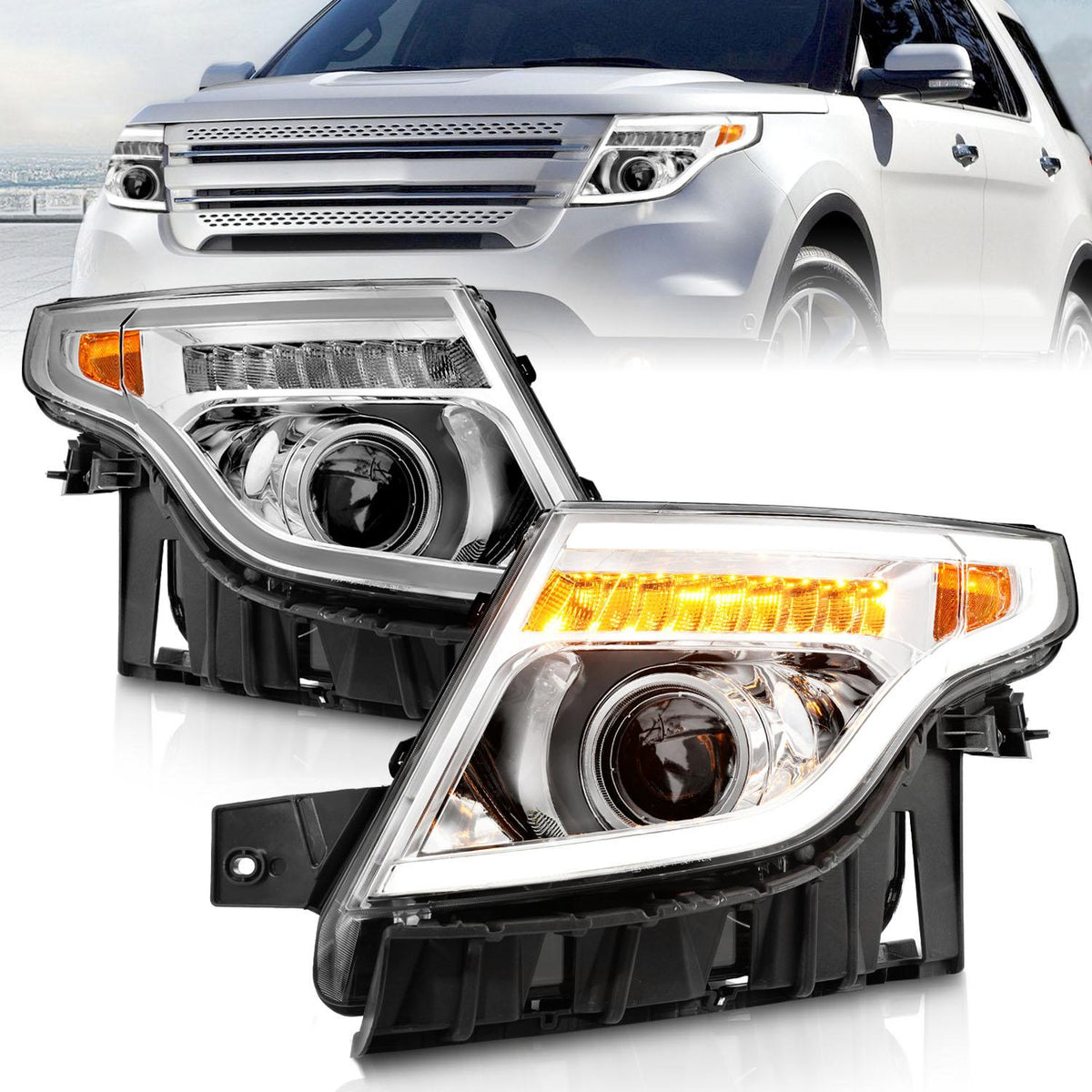 ANZO Projector Headlight (2011-2015 Explorer) - 111576