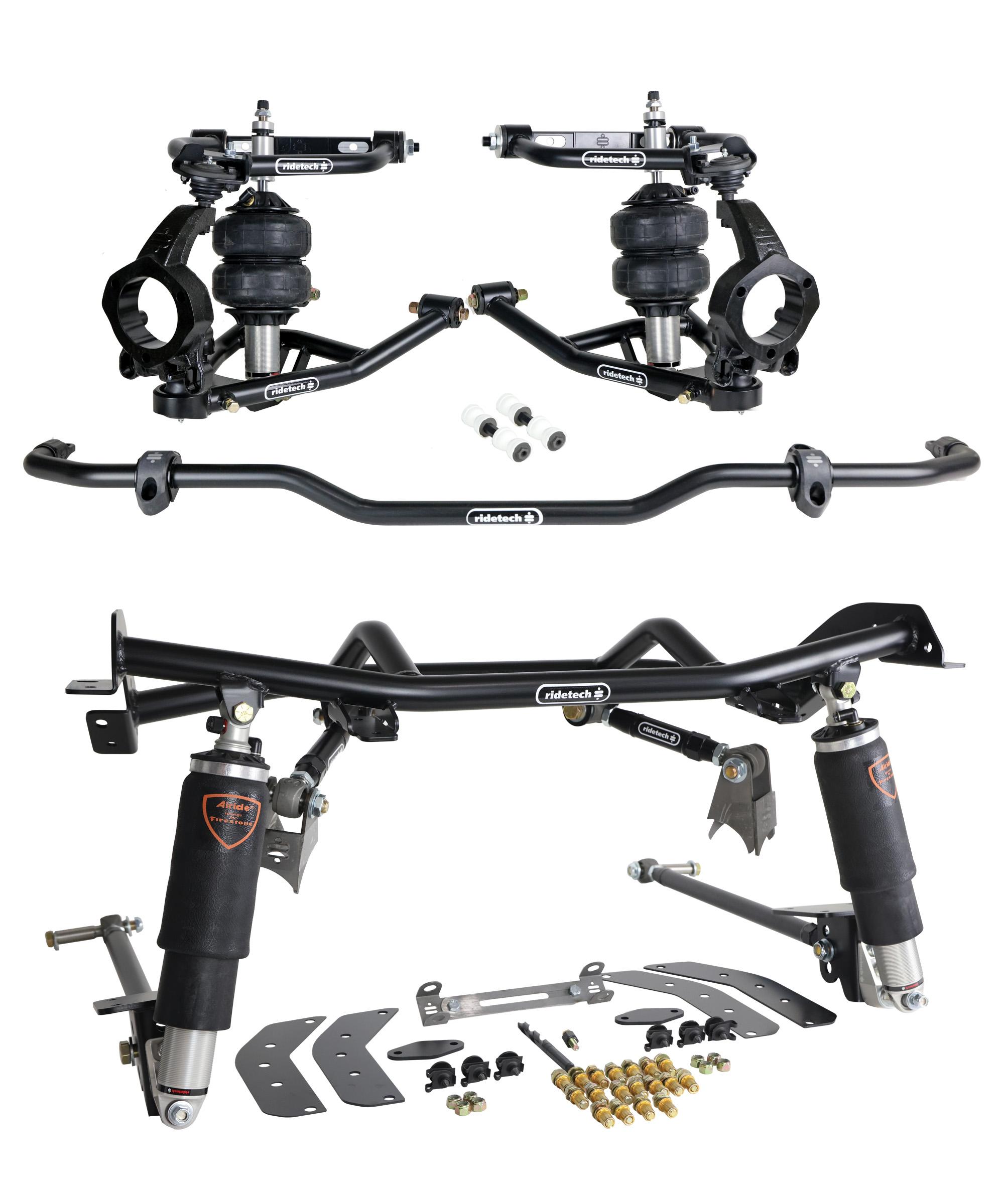Ridetech HQ Air Suspension System With Hub Spindles For 1967-1969 GM F-Body. - 11160296