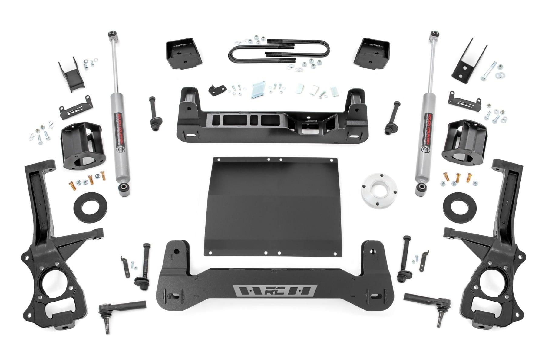 Rough Country 6 Inch Lift Kit Mono Leaf Rear Diesel Chevy Silverado 1500 2WD (25-26) (2025-2026 Silverado 1500) - 111630D