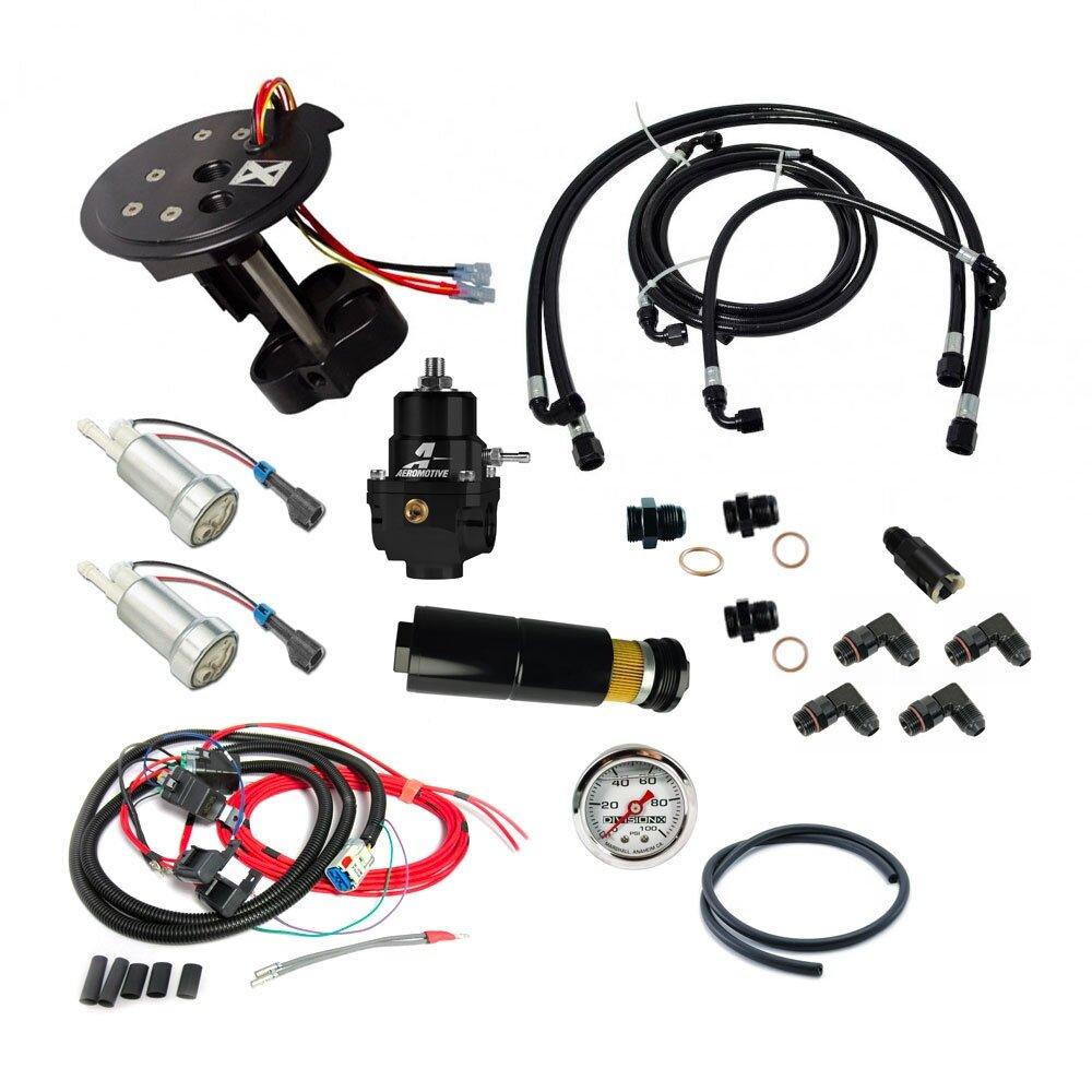 2011-2017 Mustang GT Level 1 Return Style Fuel System (Rear Fed Superchargers - Whipple, VMP, Roush, Ford Performance)