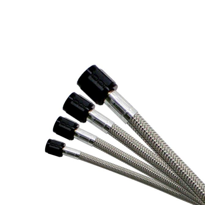 Nitrous Express 4AN (16FT) STAINLESS STEEL BRAIDED HOSE (BLACK) - 11192