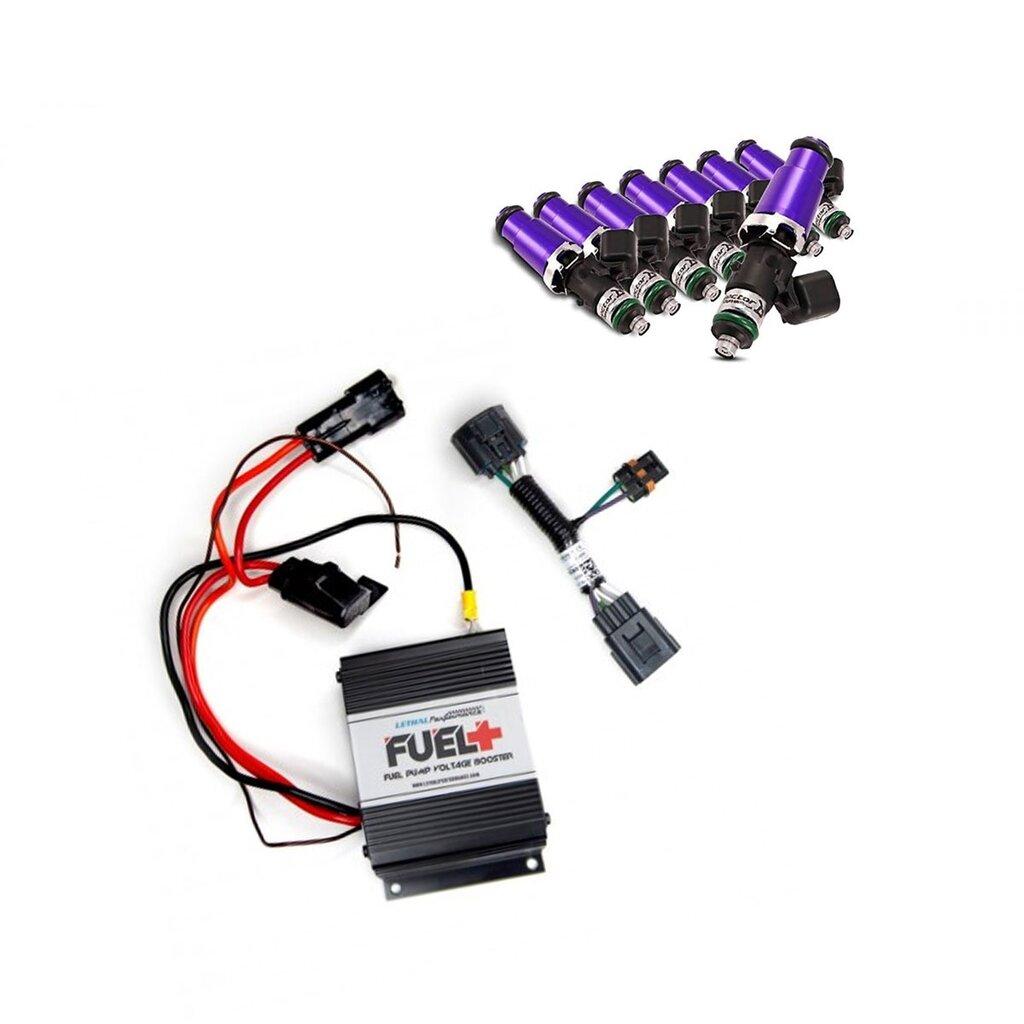 2011-2026 Mustang GT 40amp Plug and Play Fuel+ Pump Voltage Booster and ID1050X Combo