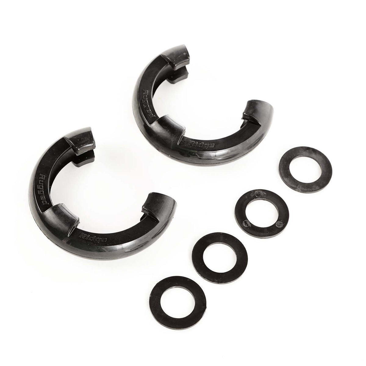 Rugged Ridge D-Ring Shackle Isolator Kit Black Pair 3/4 Inch - 11235.3