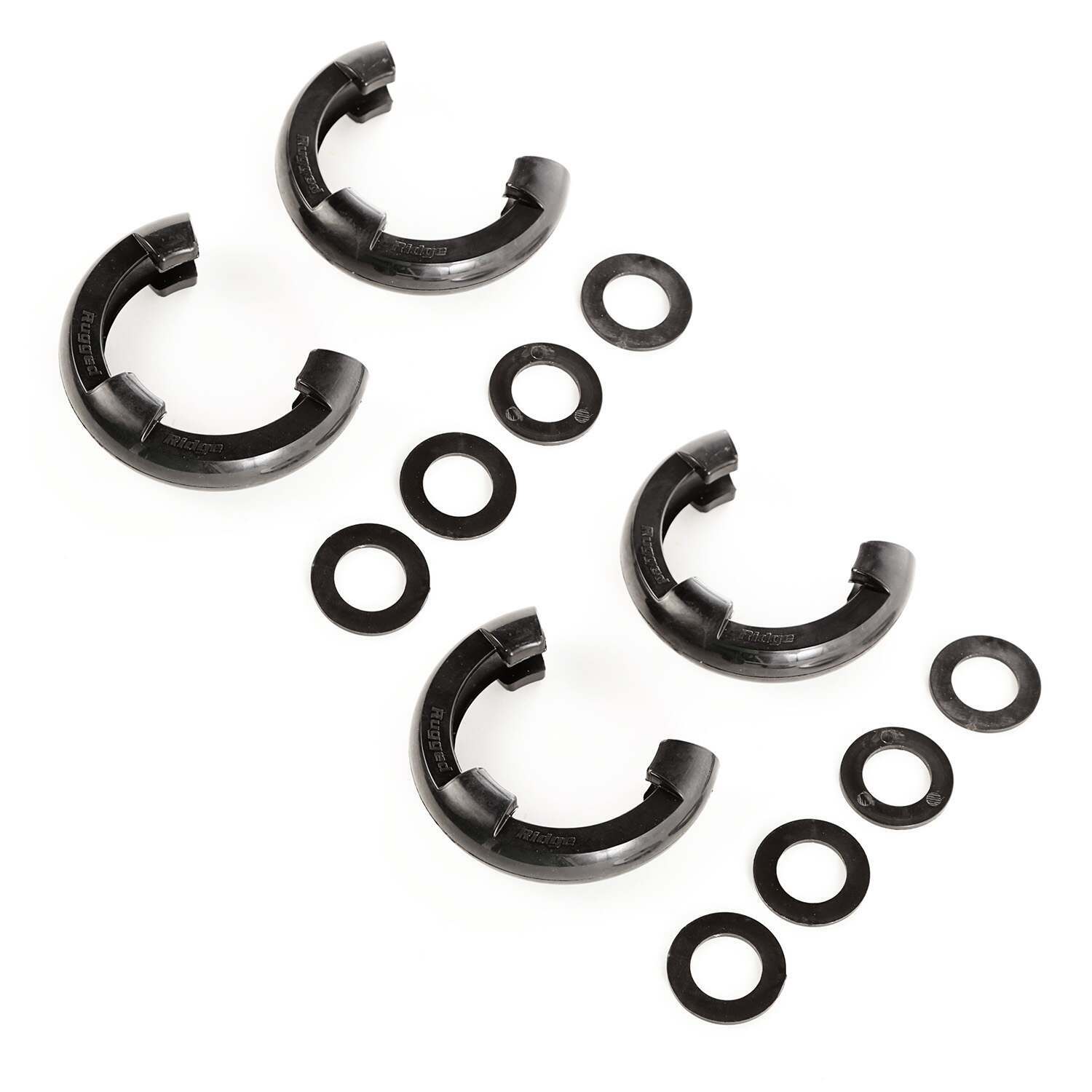Rugged Ridge D-Ring Isolator Kit Black 2 Pair 3/4 Inch - 11235.6