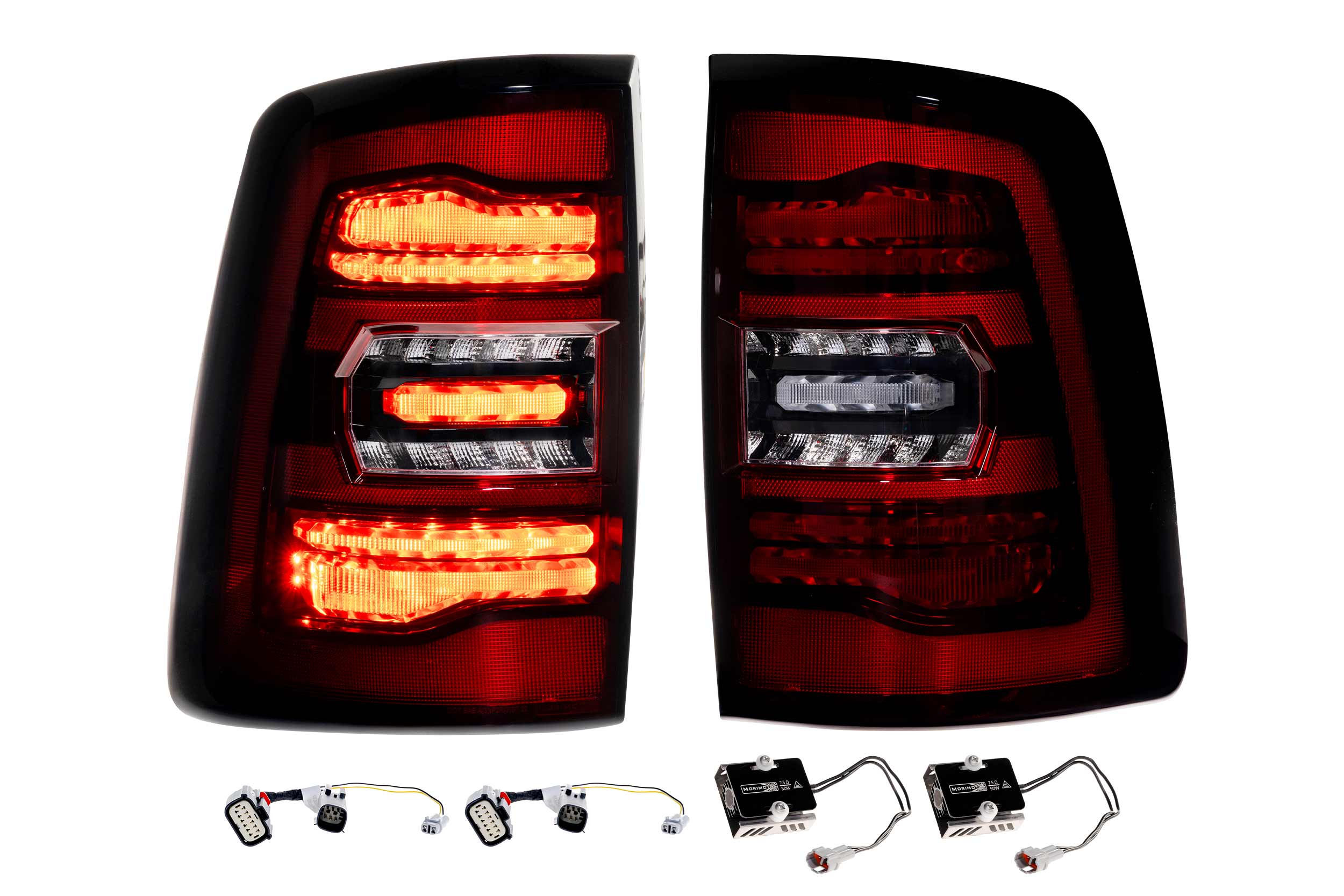 Morimoto XB LED Tail Lights: Ram HD (19+ / Red Lens / Set) - LF752