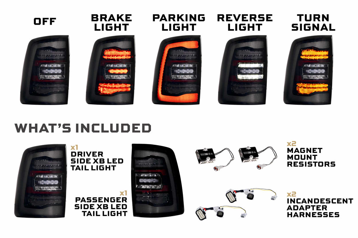 Morimoto XB LED Tail Lights: Ram HD (19+ / Smoked Lens / Set) - LF753